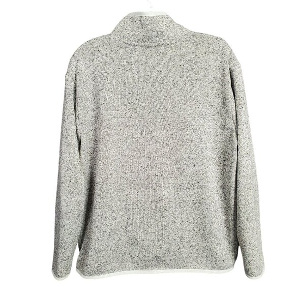 Eddie Bauer Womens XL Gray Henley Snap Button Fleece Lined Pullover Sweater - Picture 3 of 11